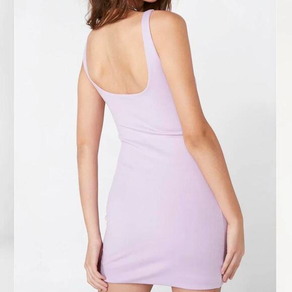 Tiger Mist Lilac Cut Out Bodycon Mini Dress Women's Small NWT Y2K Club Spring - Picture 16 of 16